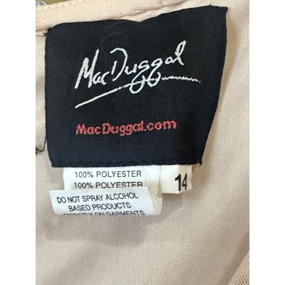 Mac Duggal 93549 Pink Sequin‎ Puff Sleeve Size 14 Nwt - Picture 4 of 8